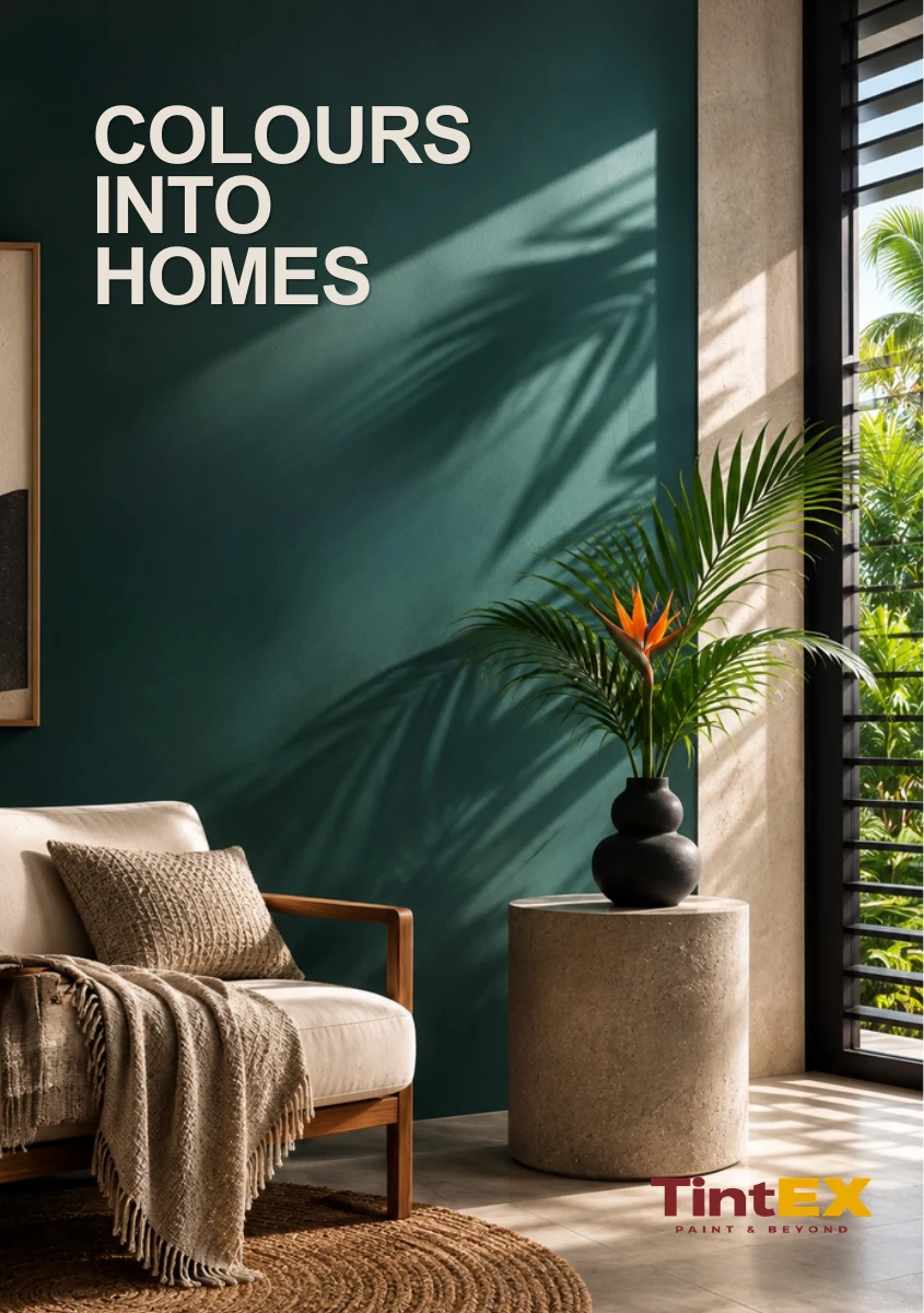TintEX campaign inspiration showing a coloured interior wall