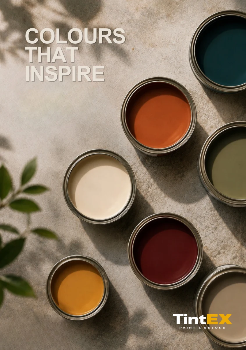 An overhead colour palette from the supplied TintEX campaign